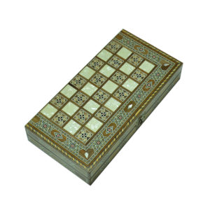 Backgammon-chess small handmade