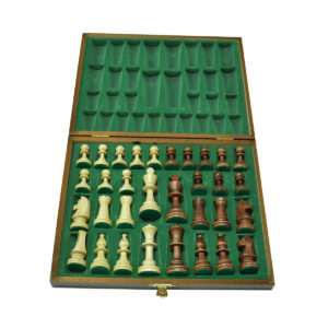Wooden case with chess checkers large